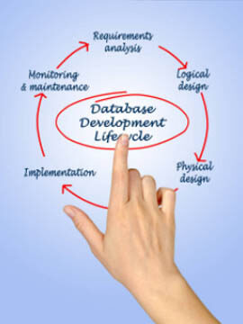 Infographic explanation of the database developement lifecycle